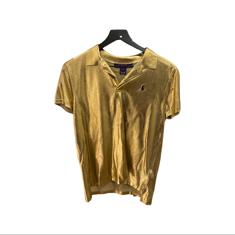 Ralph Lauren Purple Label Metallic Polo Size Small